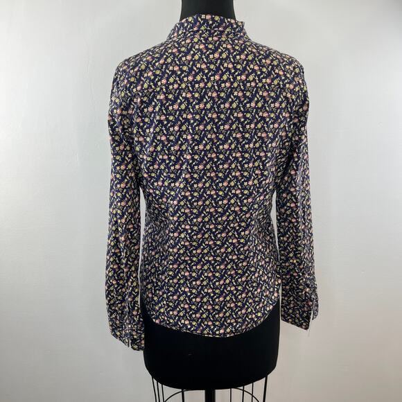 Denim & Supply Ralph Lauren Blue Floral Button-Down RL Tomboy Shirt M Medium - Picture 6 of 8